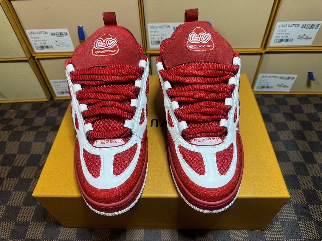 Louis Vuitton LV Skate Red Sports Shoes - Image 9
