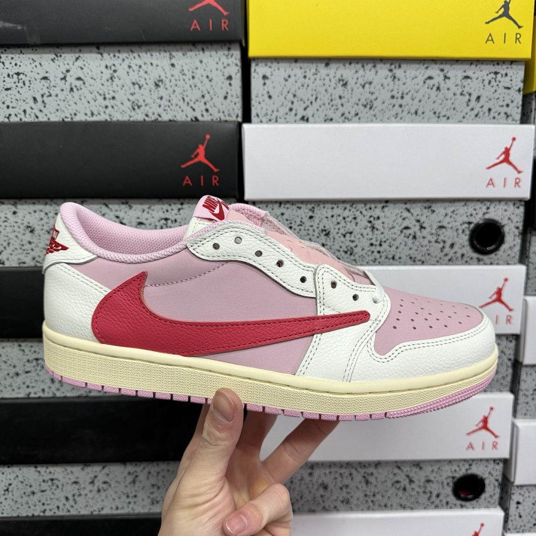 Nike Jordan 1 Retro Low OG SP Travis Scott Shy (Pink) - Image 13