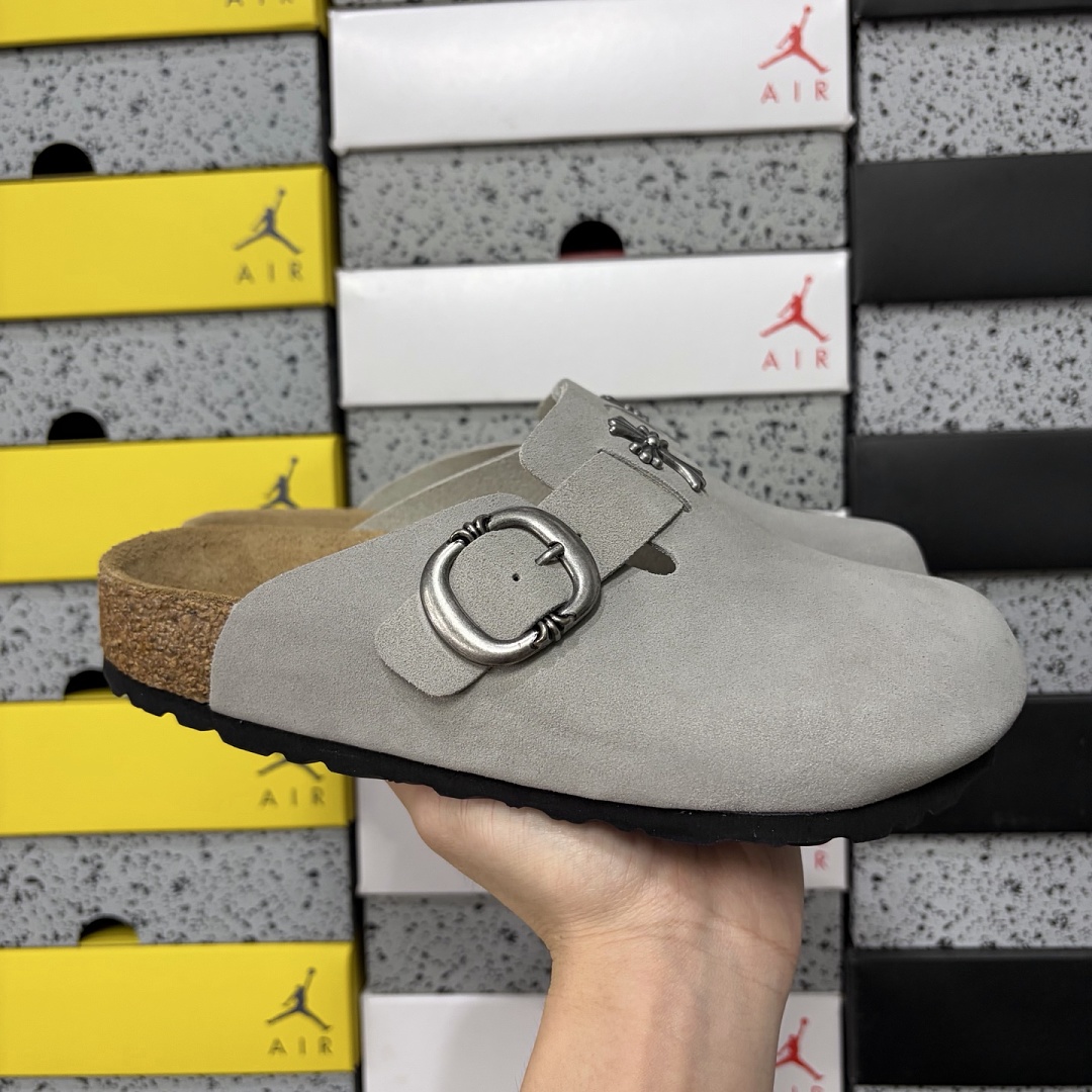 Birkenstock Birken Boston Soft Footbed Grey Metallic Buckle - Image 11