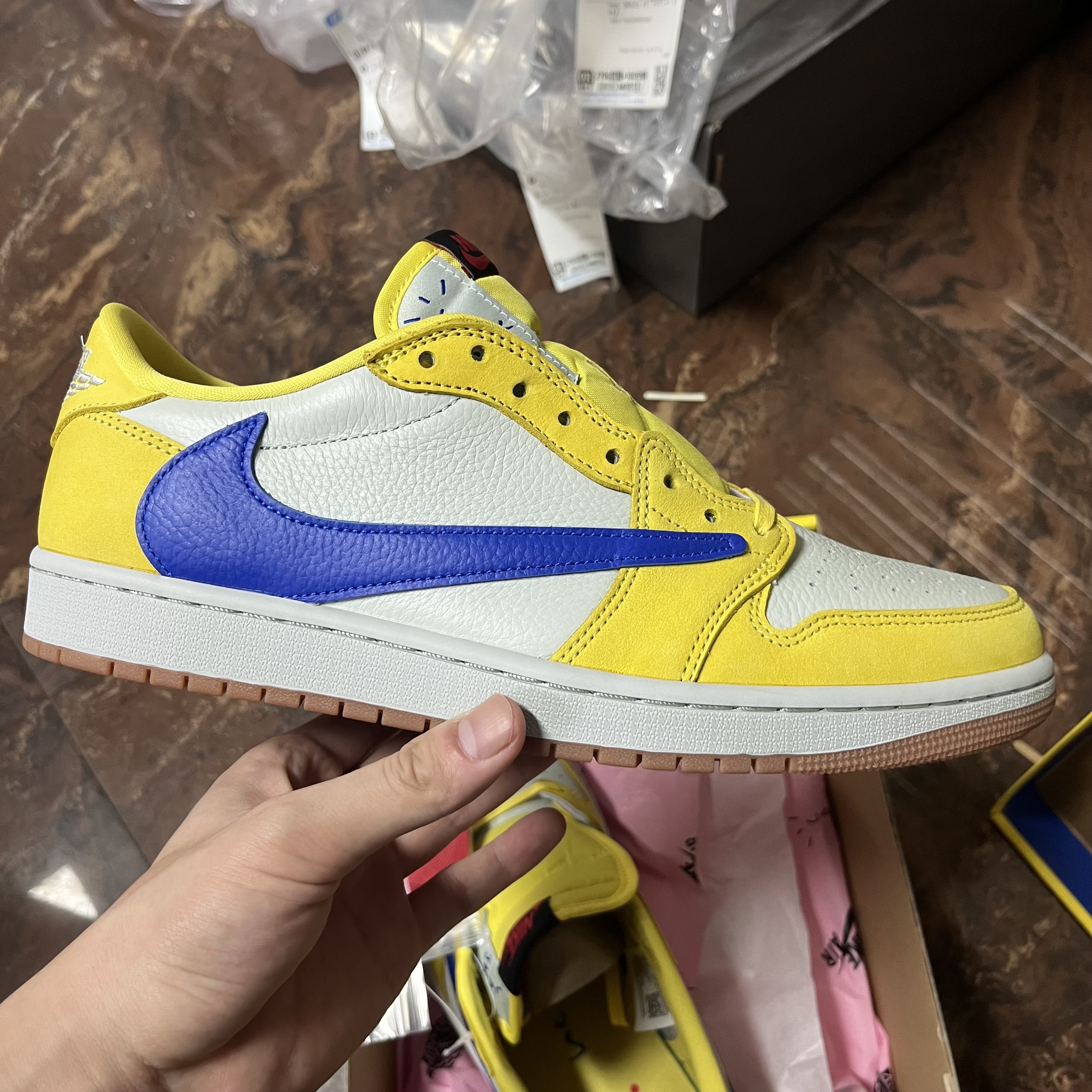 Nike Jordan 1 Retro Low OG SP Travis Scott Canary - Image 12