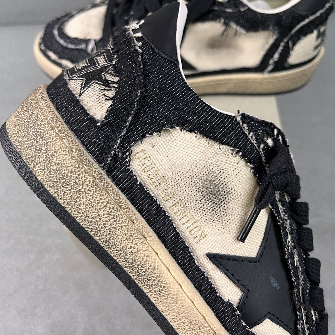 Golden Goose Deluxe Brand Off White Black Canvas Star - Image 7