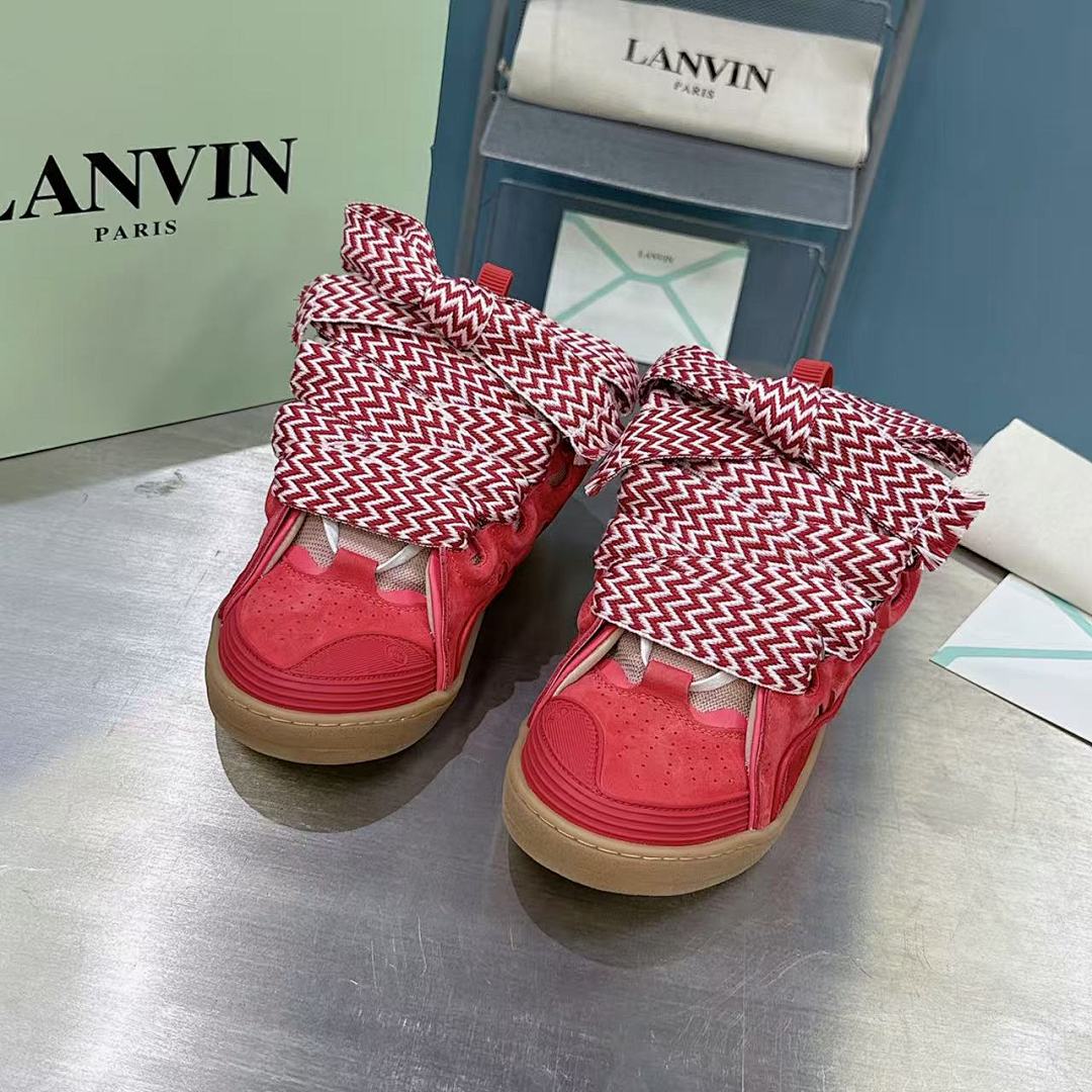 Lanvin FoShan Batch Lanvin Leather Curb Sneakers Three Generations - Image 6