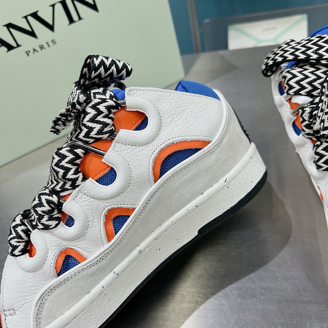 Lanvin FoShan Batch Lanvin Leather Curb Sneakers Three Generations - Image 3