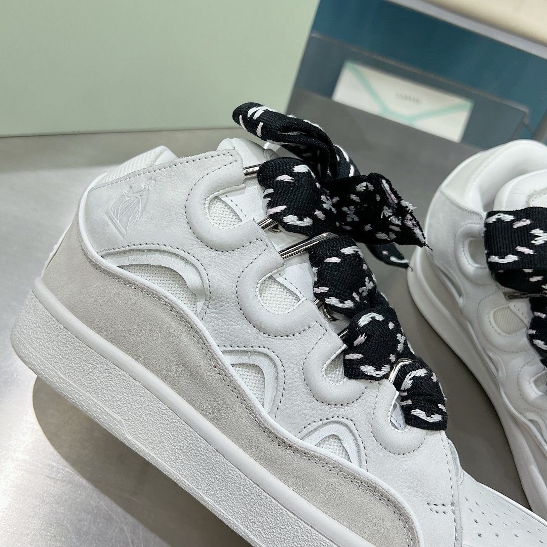 Lanvin FoShan Batch Lanvin Leather Curb Sneakers Three Generations - Image 5