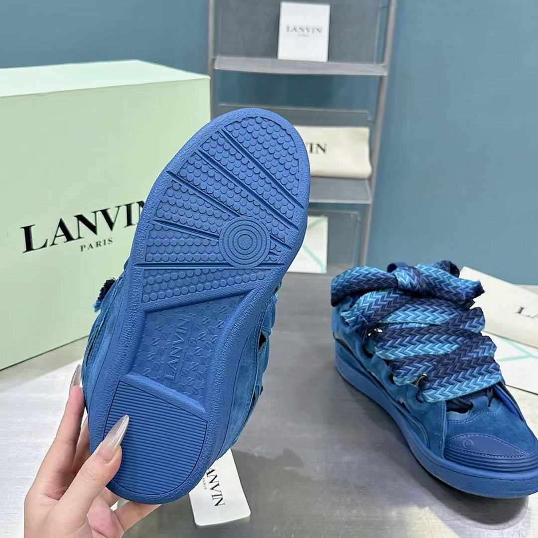 Lanvin FoShan Batch Lanvin Leather Curb Sneakers Three Generations - Image 7