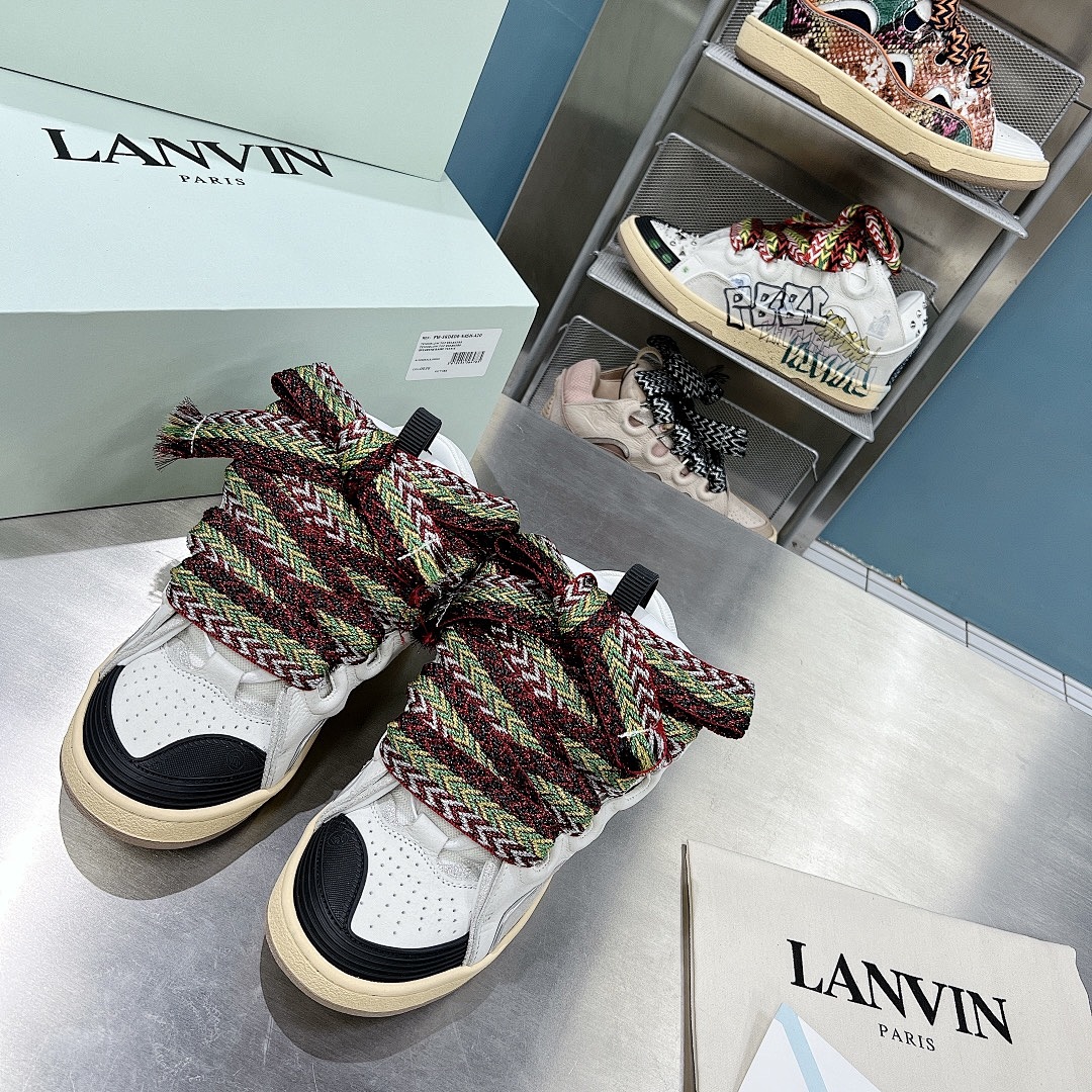 Lanvin FoShan Batch Lanvin Leather Curb Sneakers Three Generations - Image 107