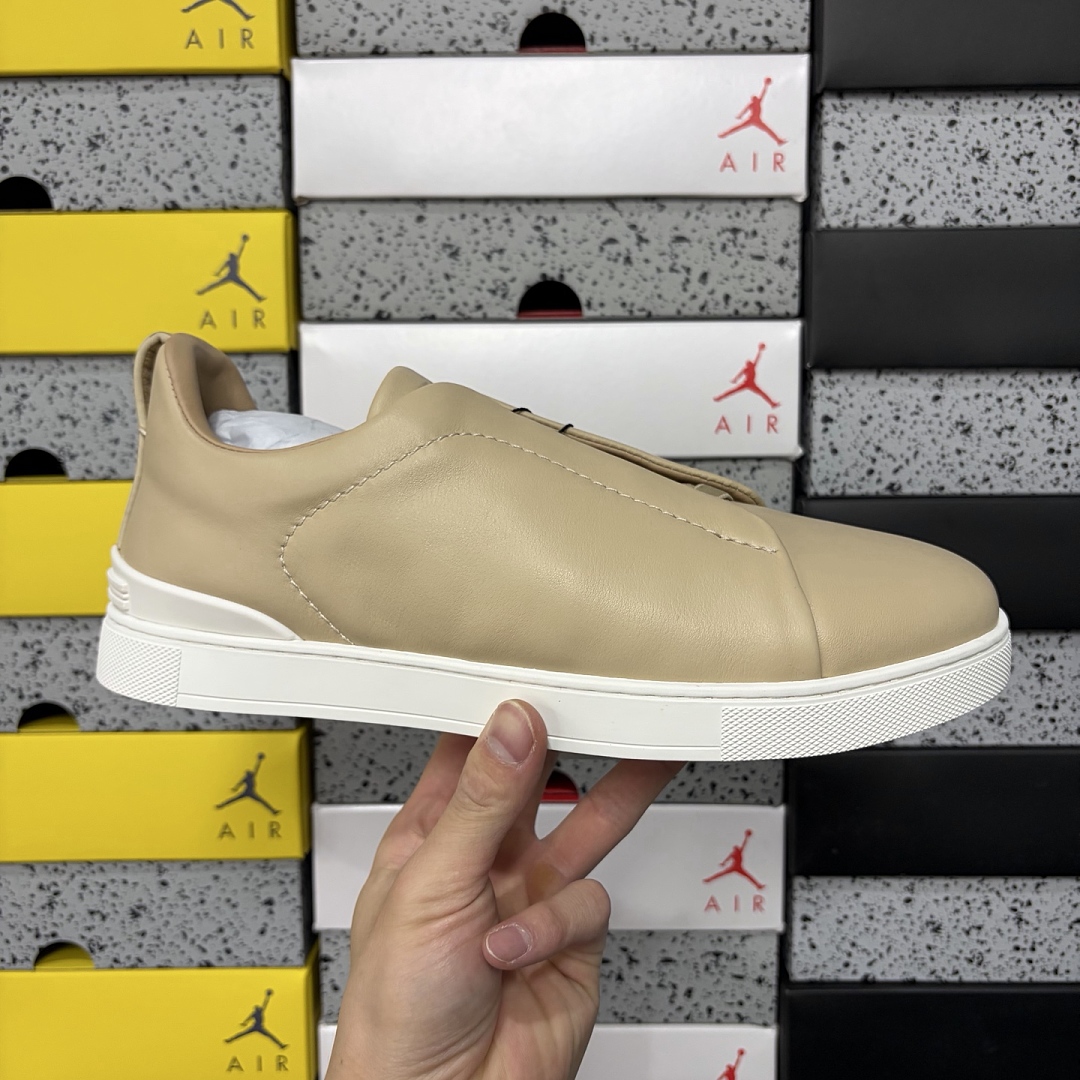 Zegna Deerskin Triple Stitch (White Yellow) - Image 2