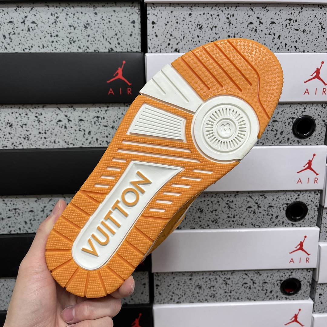 Louis Vuitton Trainer (Orange Yellow White) - Image 7