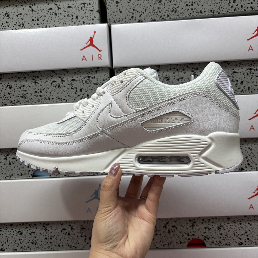Nike Air Max 90 Recraft Triple White CN8490-100 - Image 2