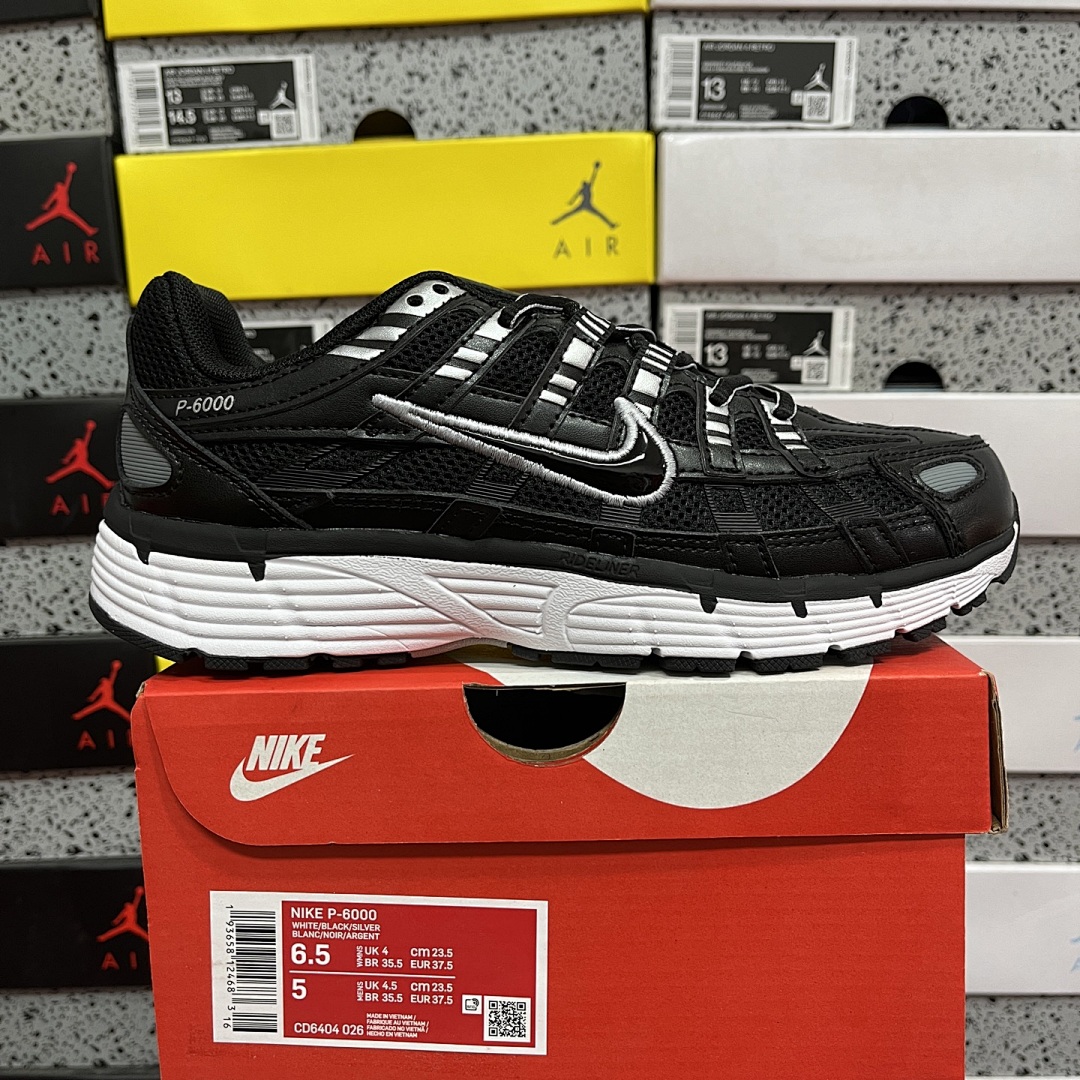 Nike P-6000 (Black White Metallic Silver)