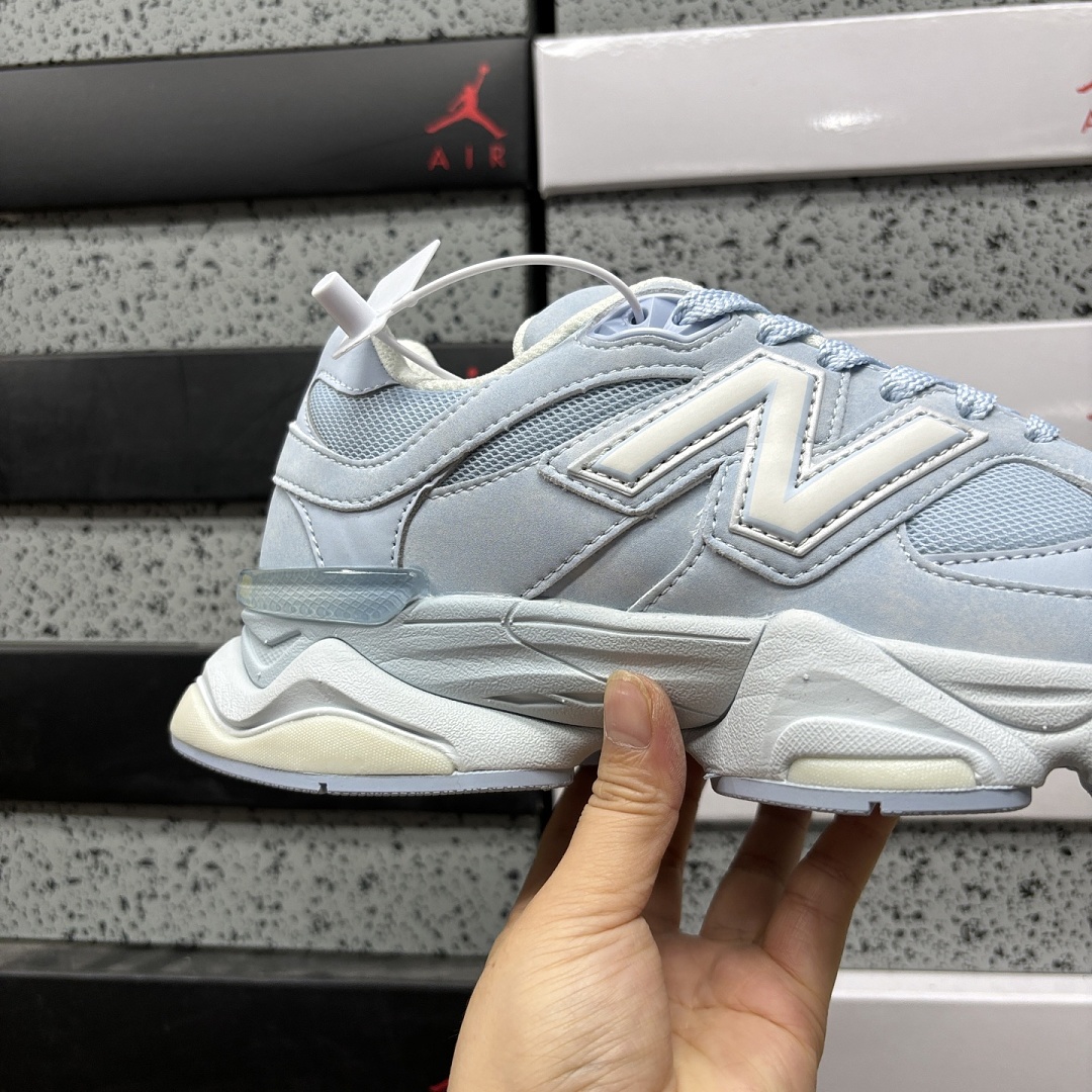 New Balance 9060 Sea Salt Oxford (Blue) - Image 4