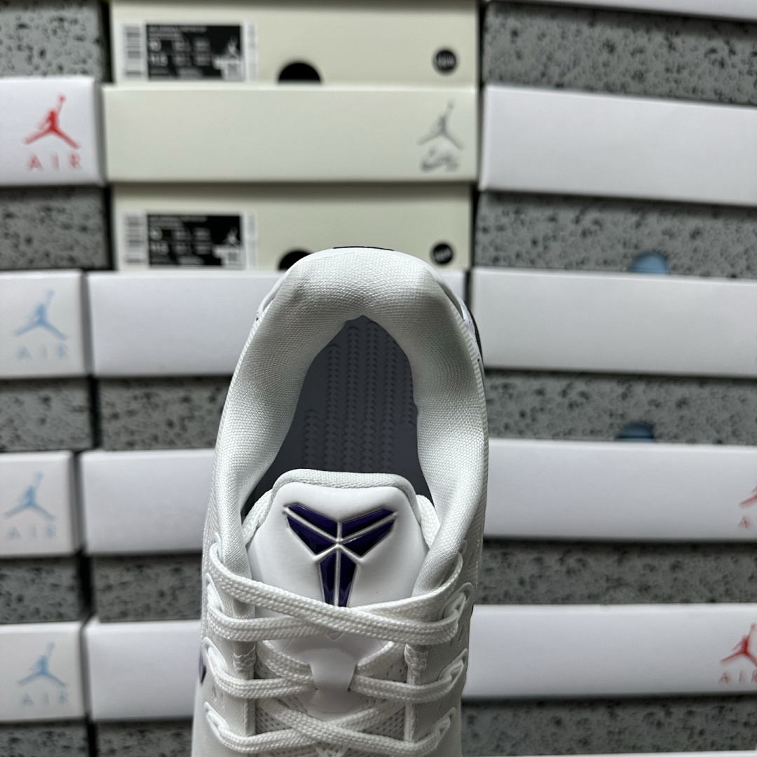 Nike Kobe 9 Elite Low EM Protro White Court Purple ZK9 - Image 10