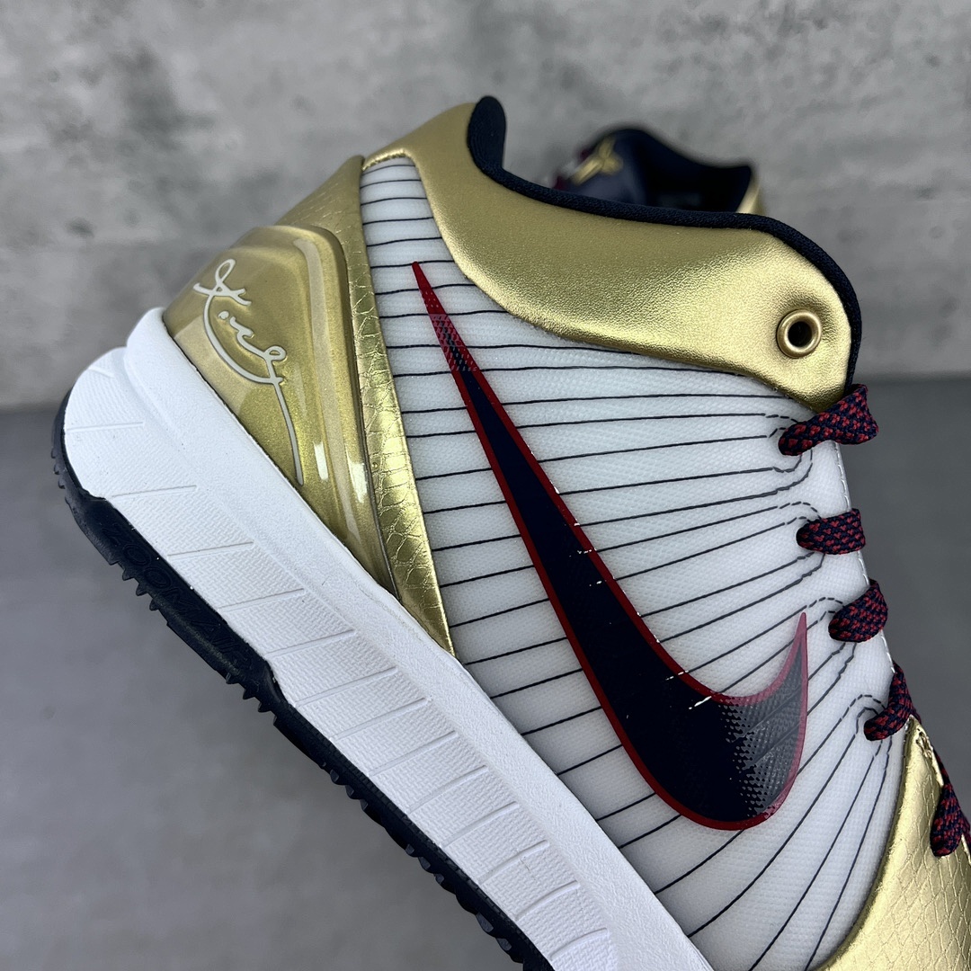 Nike Kobe 4 Protro Gold Medal ZK4 (White Black) - Image 7