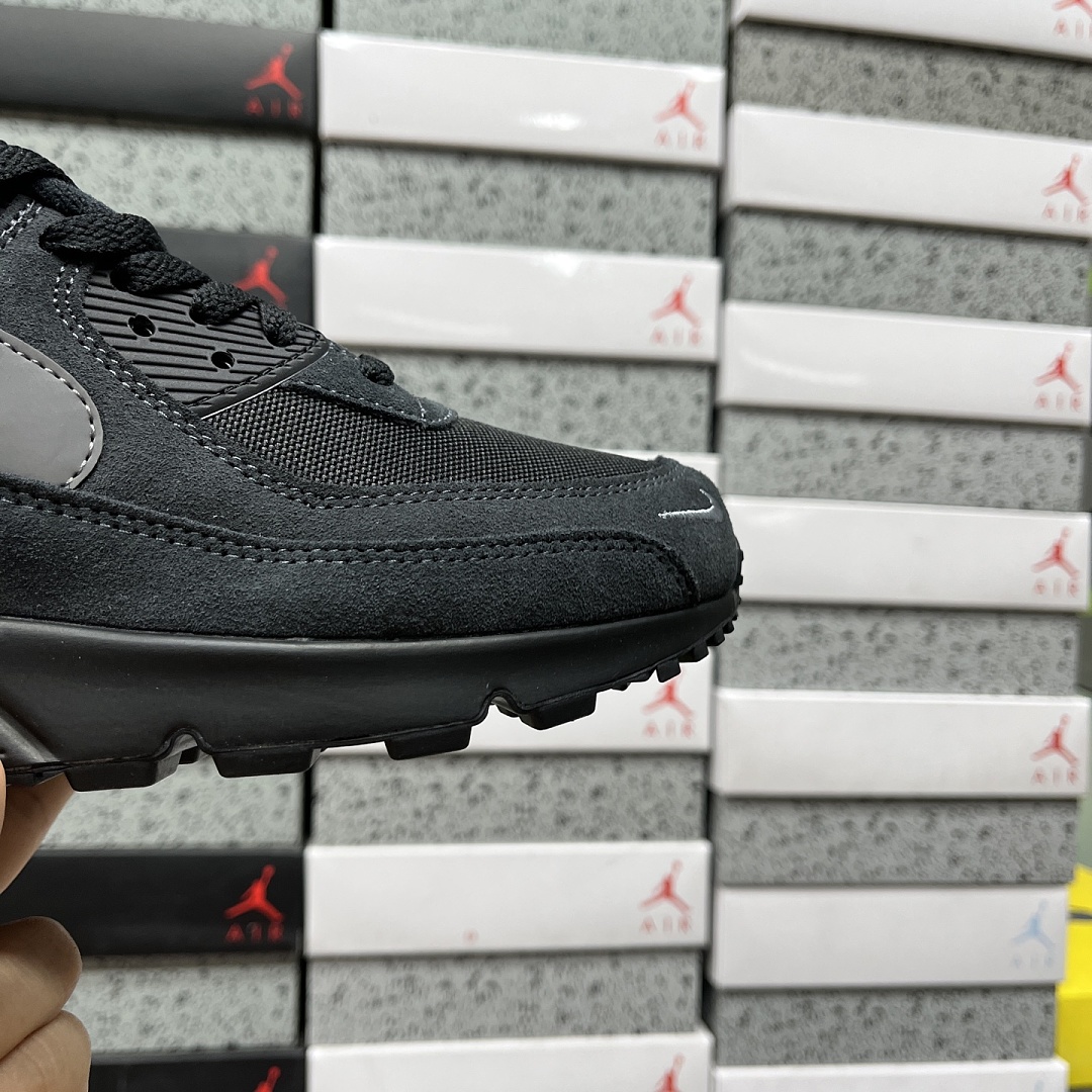 Nike Air Max 90 Black Metallic Cool (Grey Orange) - Image 4
