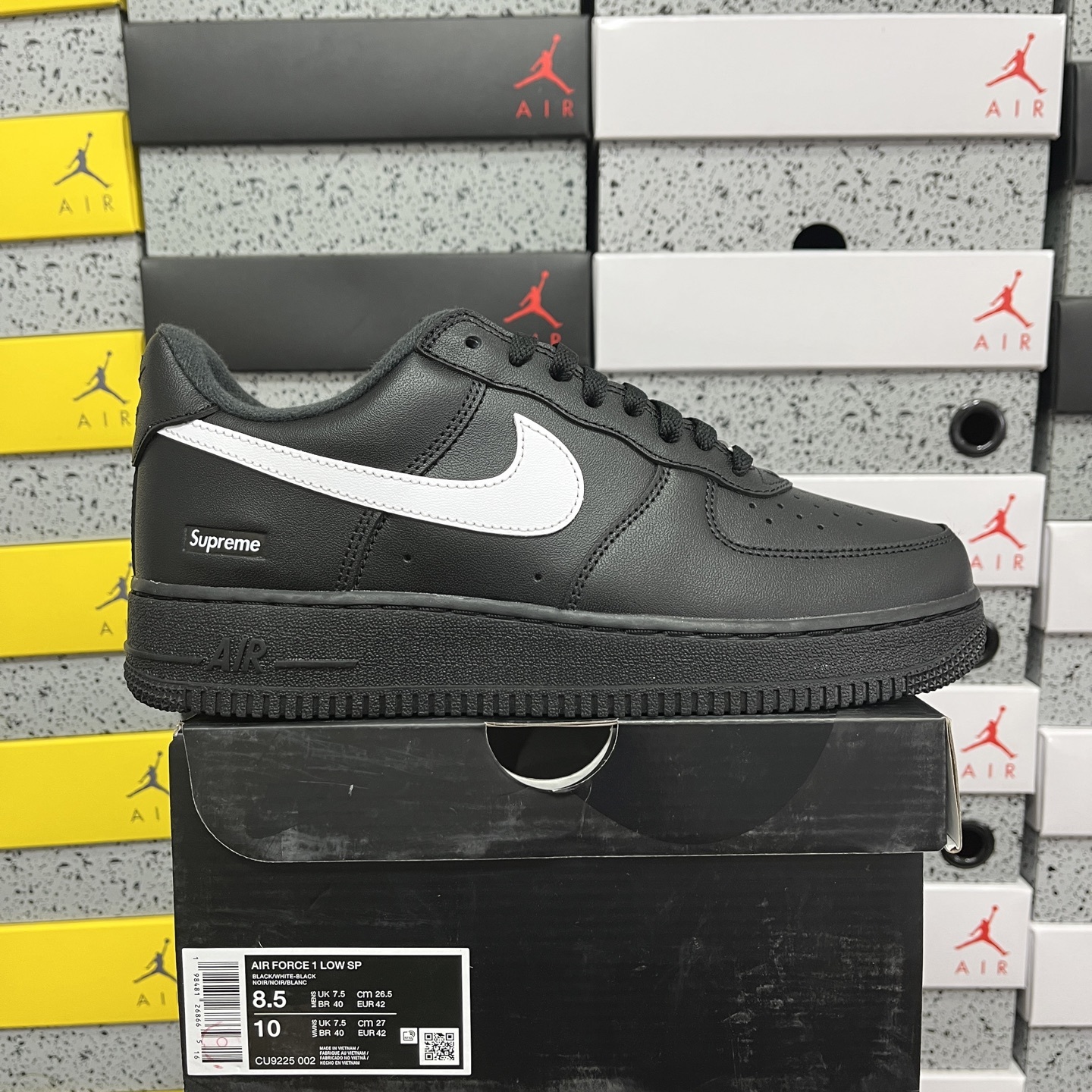 Nike Air Force 1 Low Supreme Black White Sup - Image 10