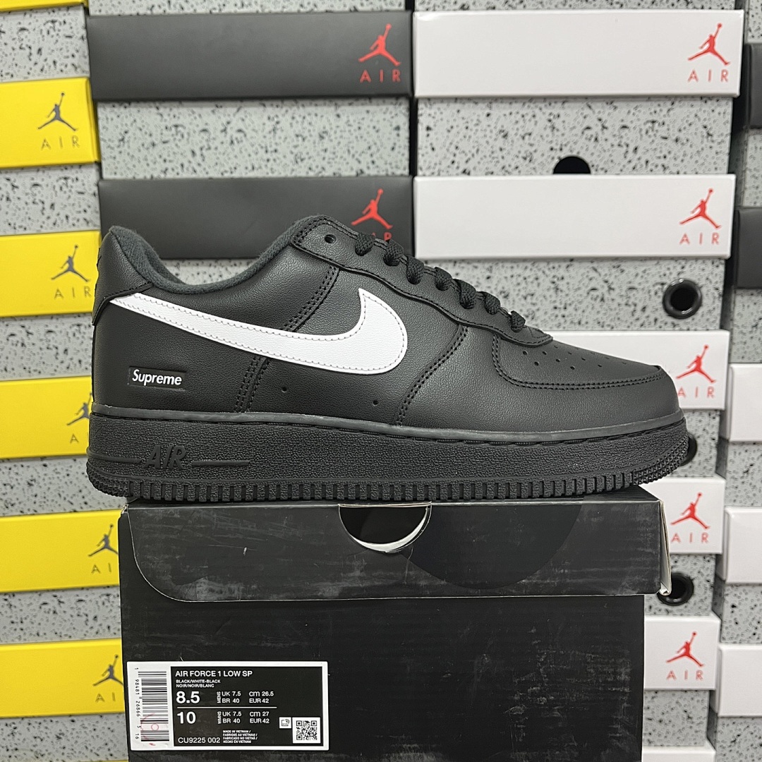 Nike Air Force 1 Low Supreme Black White Sup