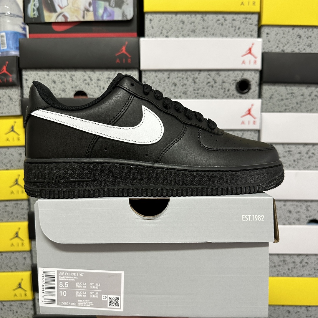 Nike Air Force 1 Low '07 (Black White) - Image 11
