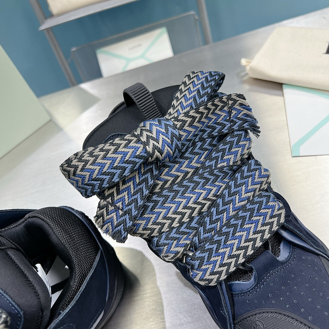 Lanvin FoShan Batch Lanvin Leather Curb Sneakers Three Generations - Image 9