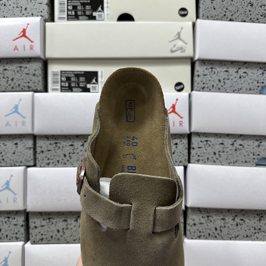Birkenstock Birken Boston Soft Footbed Brown Suede (Thick Leather) - Image 4