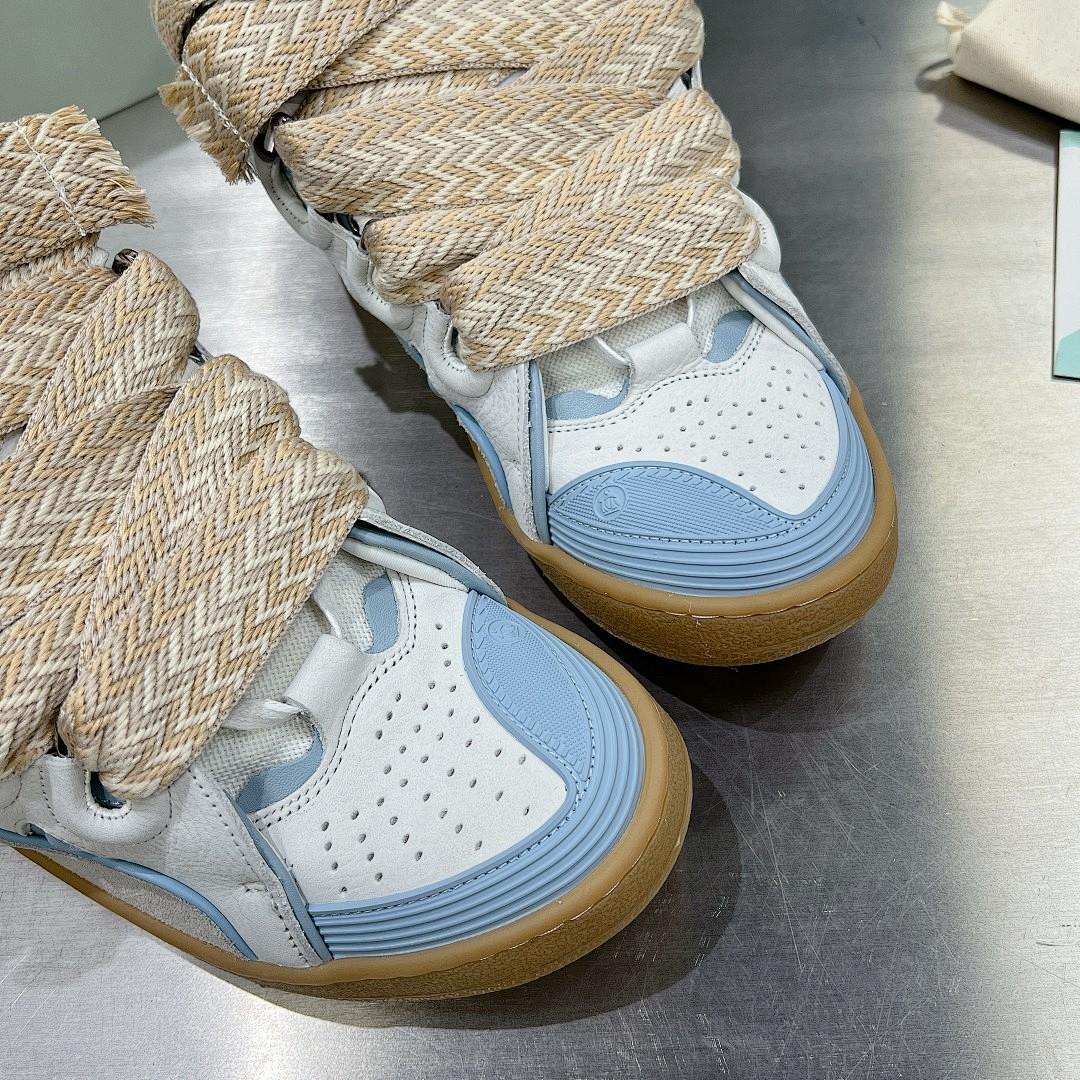 Lanvin FoShan Batch Lanvin Leather Curb Sneakers Three Generations - Image 8