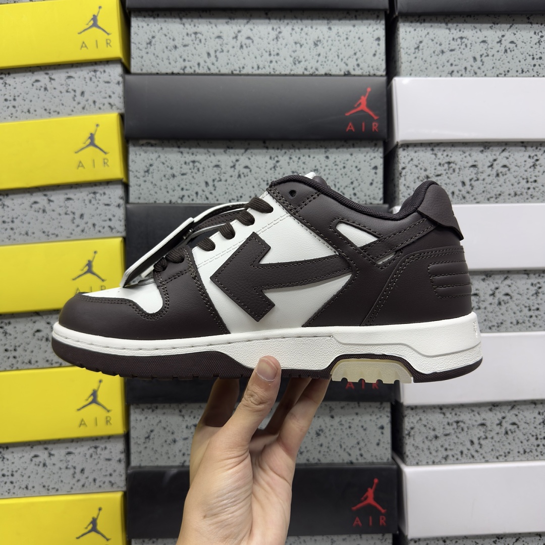 Off-White Out Of Office OOO Low Tops (Chocolate White) - Image 2