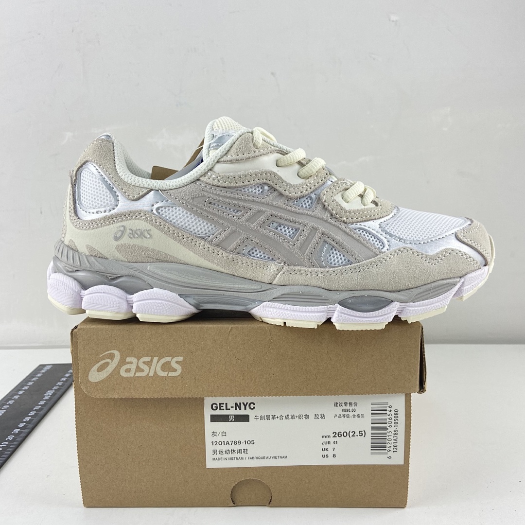 ASICS Gel-NYC White Oyster Grey NYC - Image 6