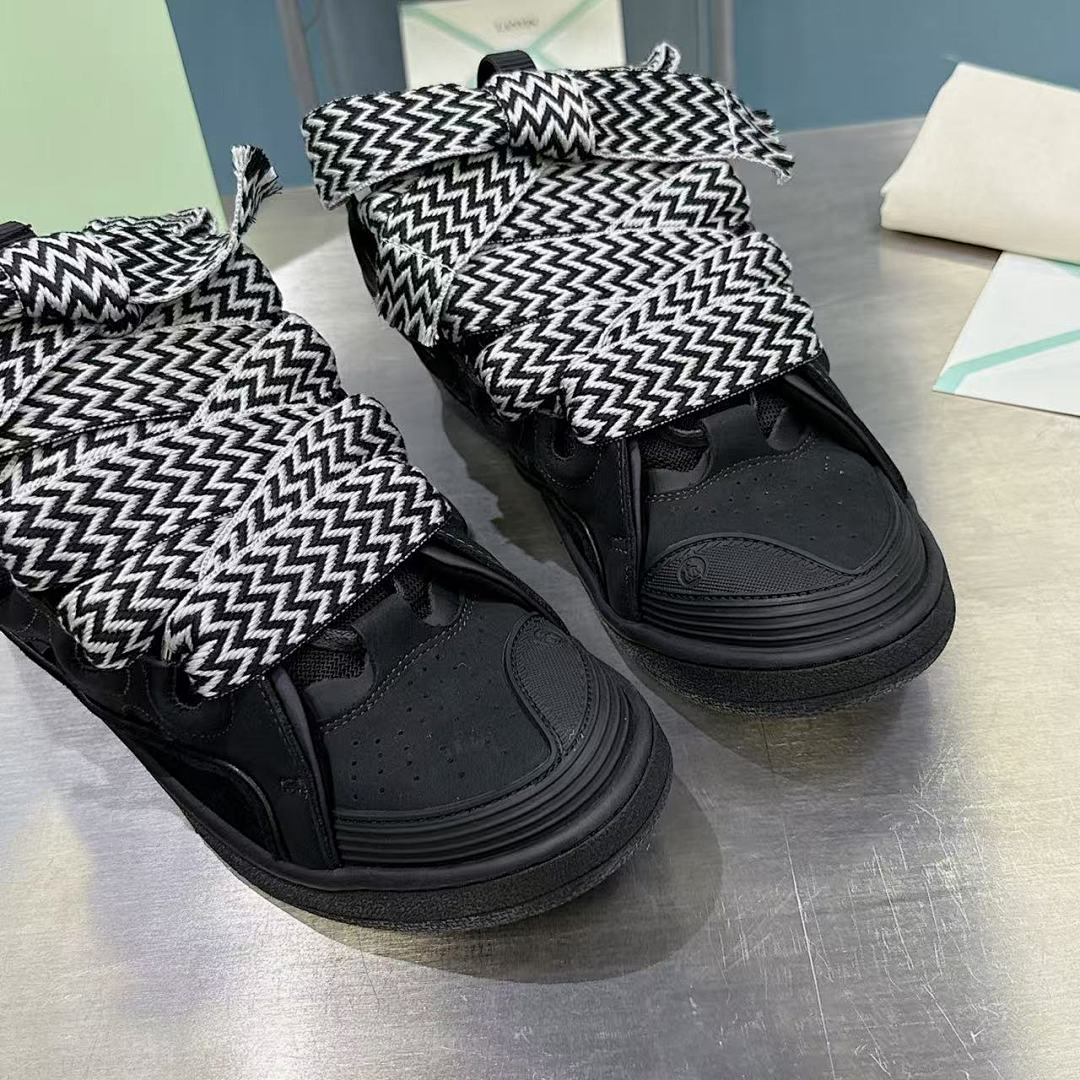 Lanvin FoShan Batch Lanvin Leather Curb Sneakers Three Generations - Image 3