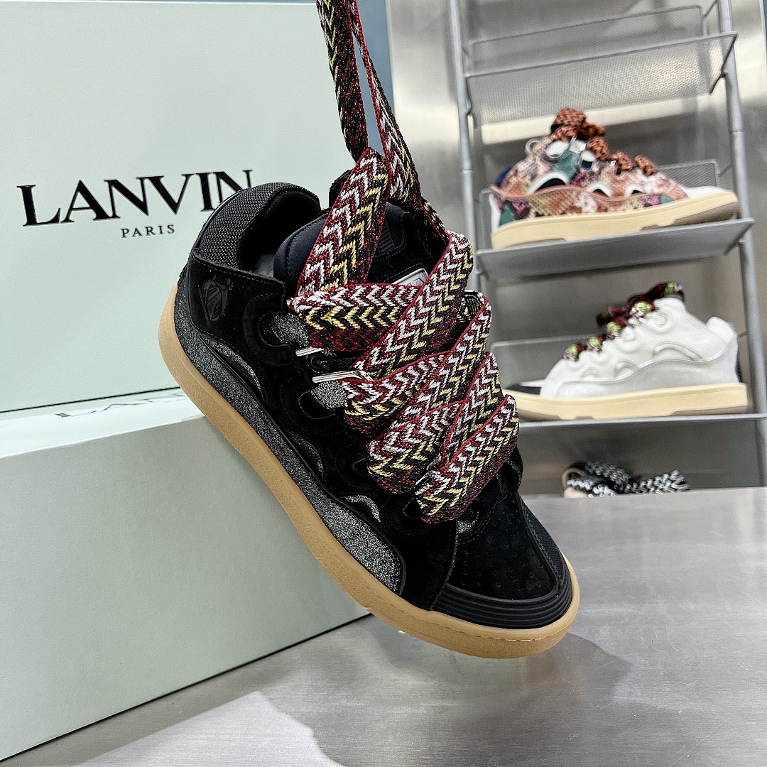 Lanvin FoShan Batch Lanvin Leather Curb Sneakers Three Generations - Image 113