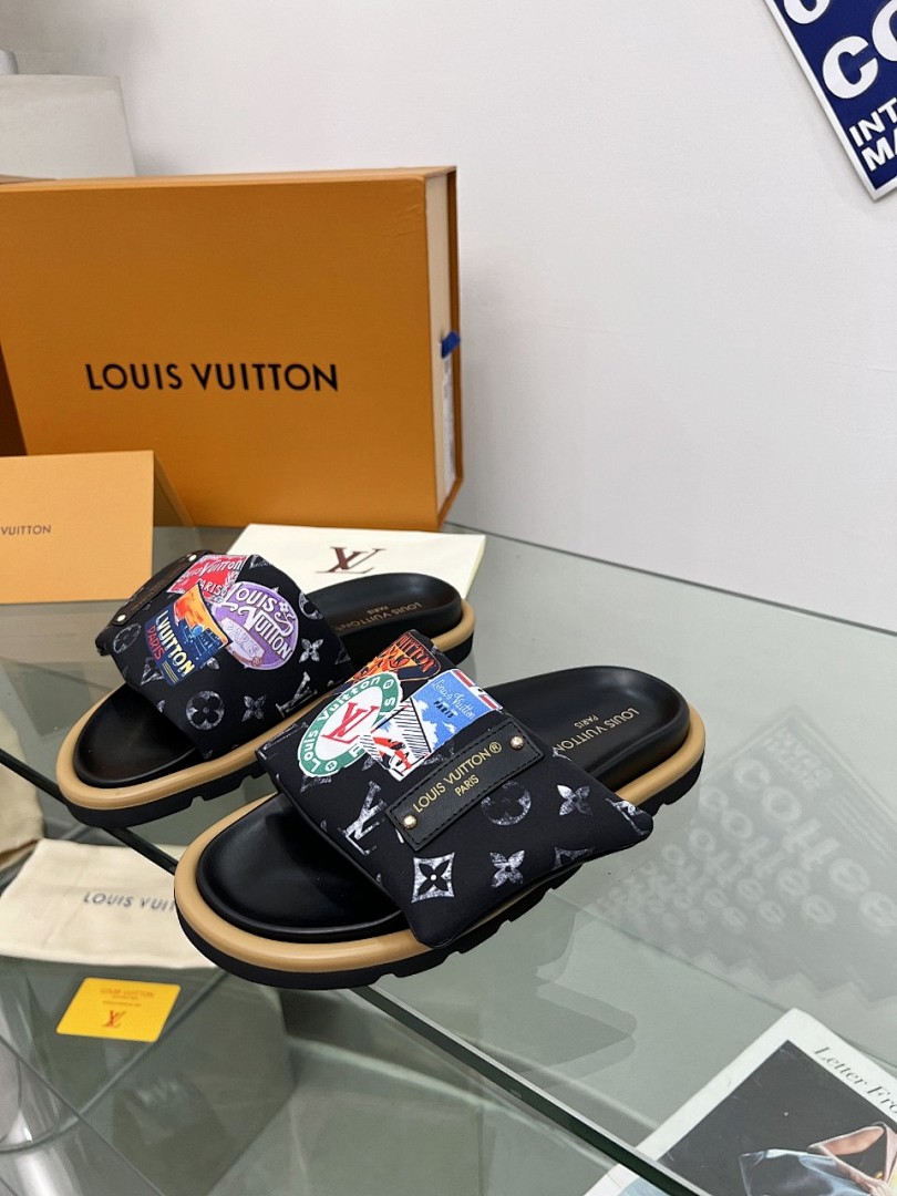 Louis Vuitton Velcro Slippers - Image 7