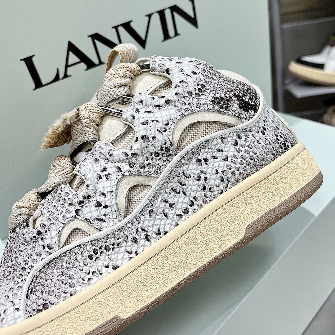 Lanvin FoShan Batch Lanvin Leather Curb Sneakers Three Generations - Image 81