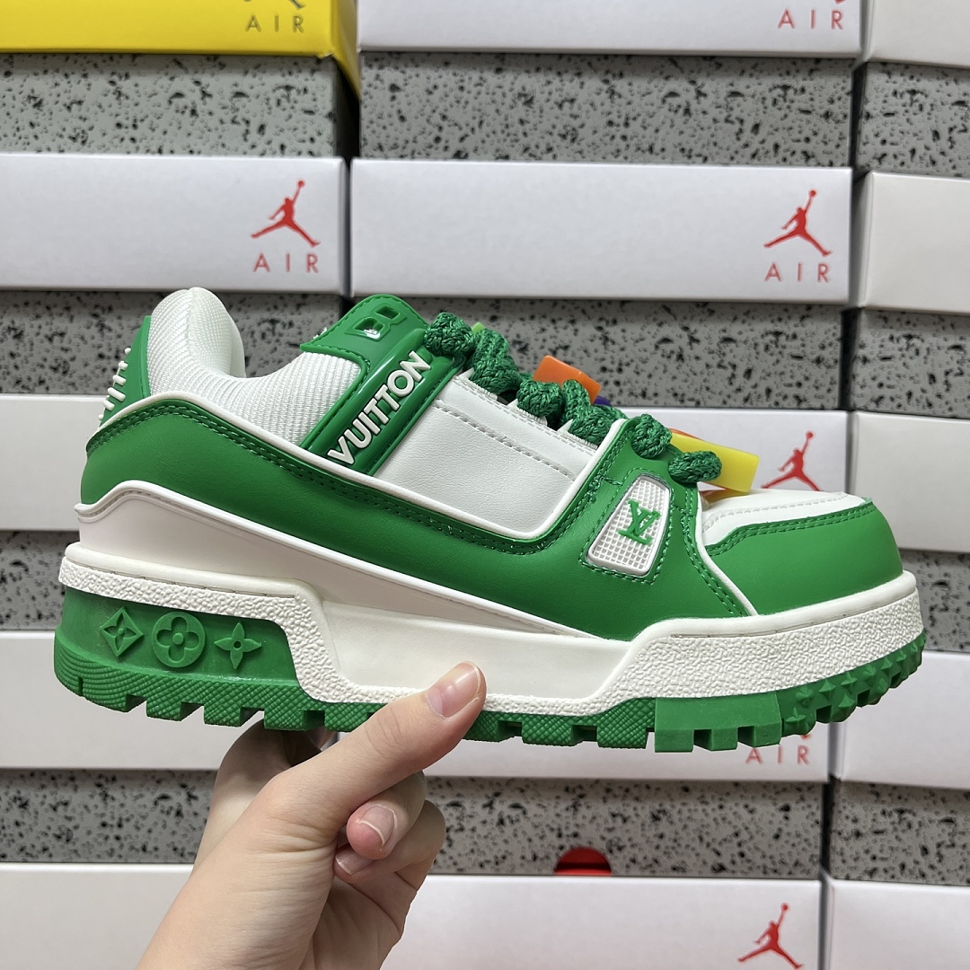 Louis Vuitton Trainer Maxi (White Green) - Image 7