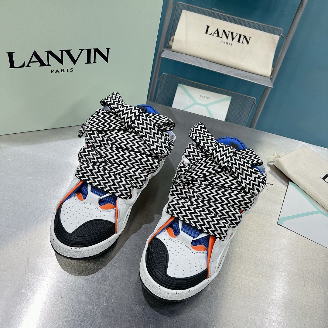 Lanvin FoShan Batch Lanvin Leather Curb Sneakers Three Generations - Image 4