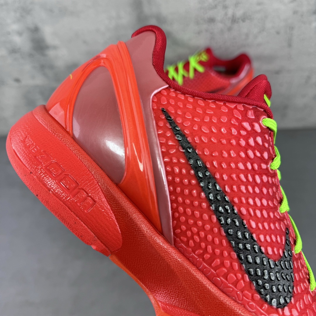 Nike Kobe 6 Protro Reverse Grinch ZK6 Red Black Reversed Green Hornet - Image 9