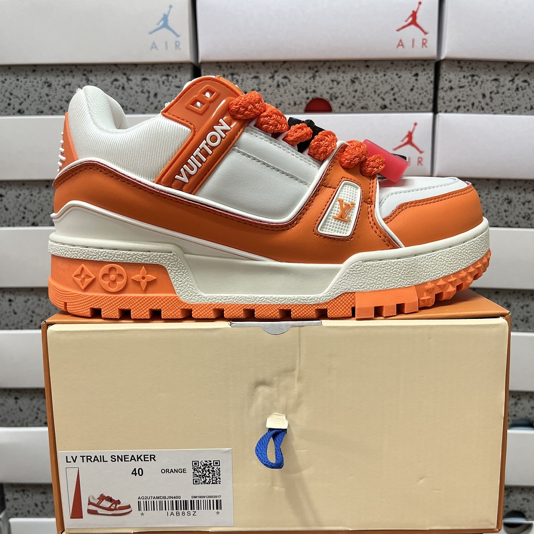 Louis Vuitton Trainer Maxi (White Orange)