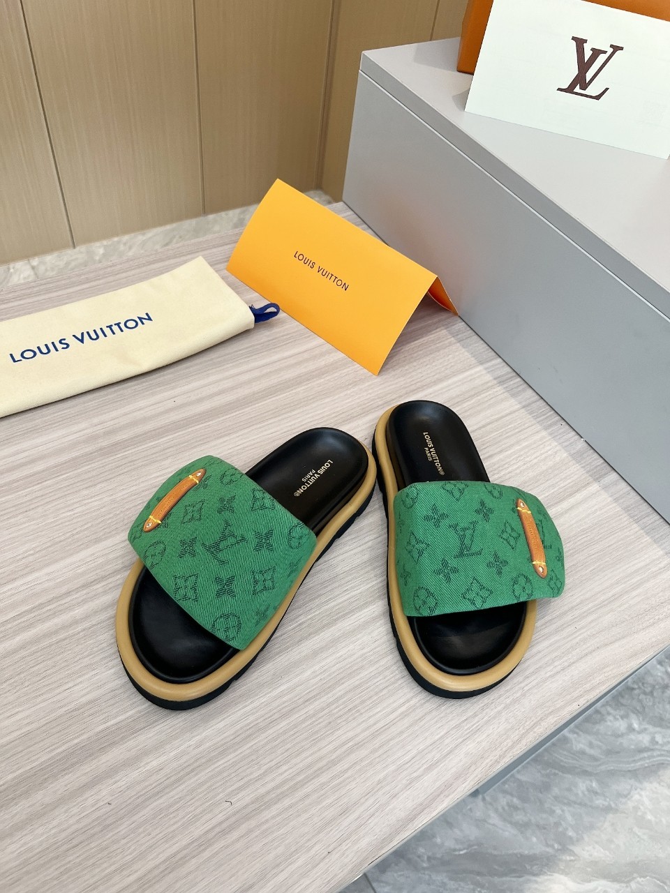 Louis Vuitton Velcro Slippers - Image 7
