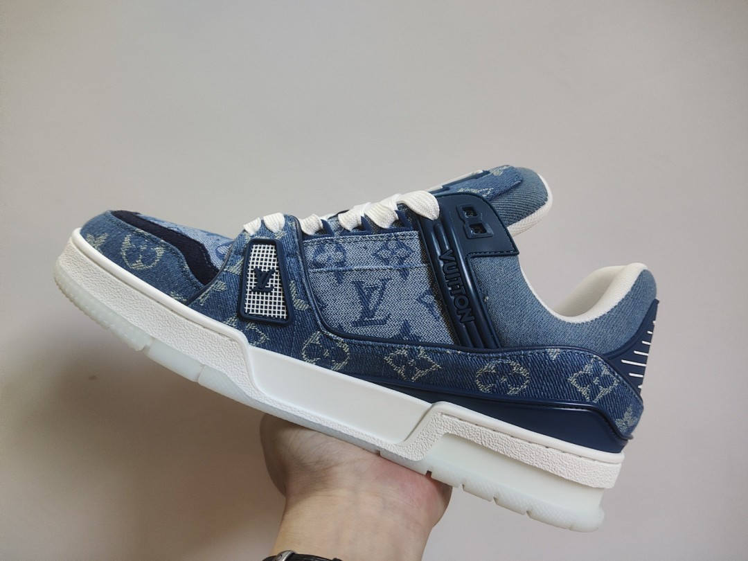 Louis Vuitton LV Trainer Denim Monogram Classic (Blue) - Image 3