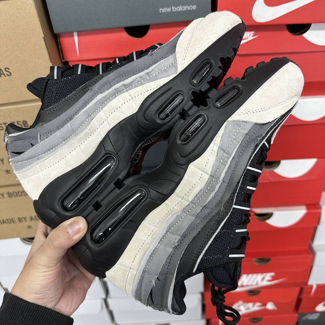 Nike Air Max 95 Comme Des Garcons Black Grey CU8406-101 CDG - Image 5