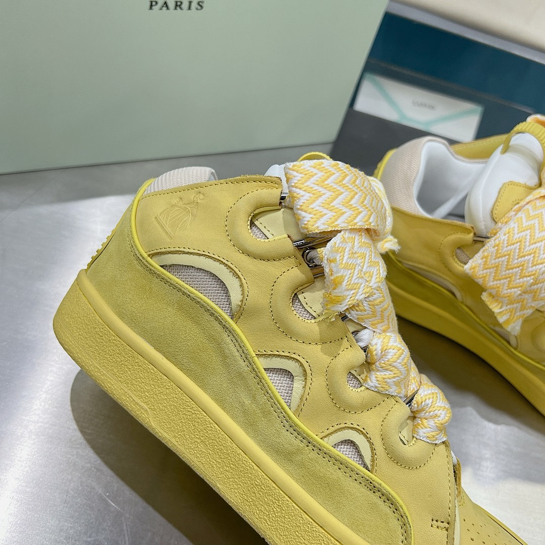 Lanvin FoShan Batch Lanvin Leather Curb Sneakers Three Generations - Image 4