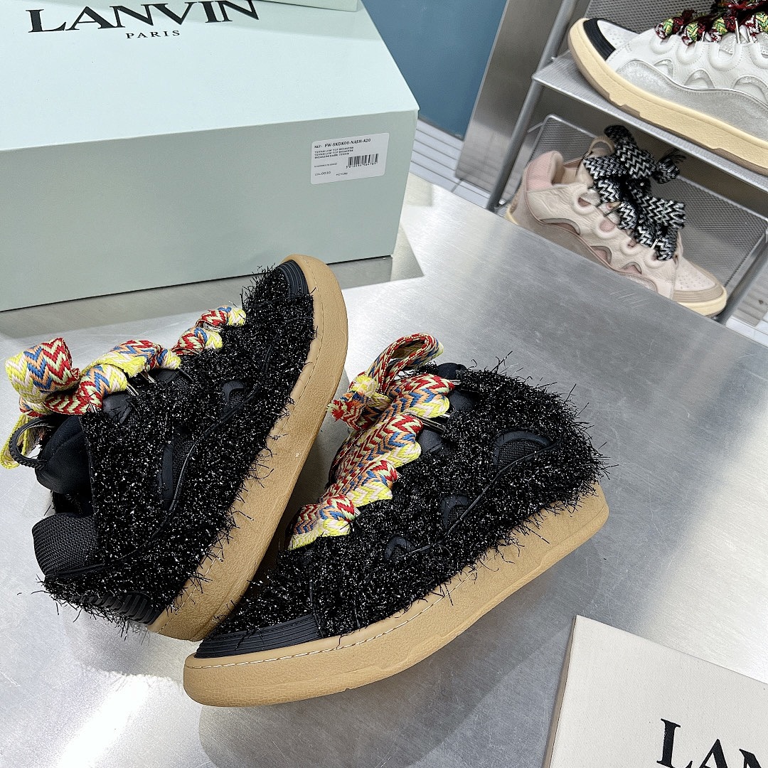 Lanvin FoShan Batch Lanvin Leather Curb Sneakers Three Generations - Image 60
