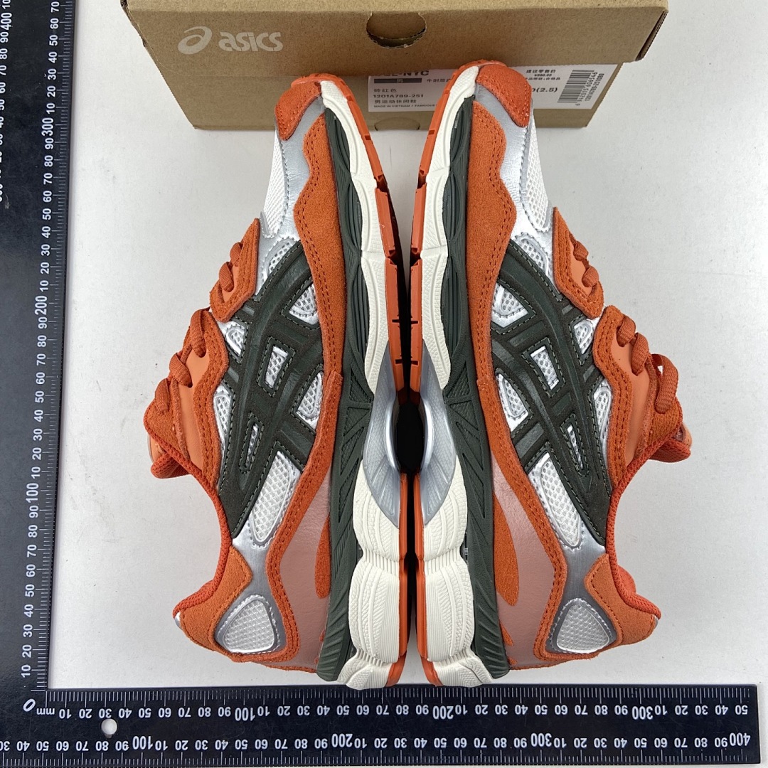 ASICS Gel-NYC Oatmeal Forest Green Orange NYC Brick (Red) - Image 10