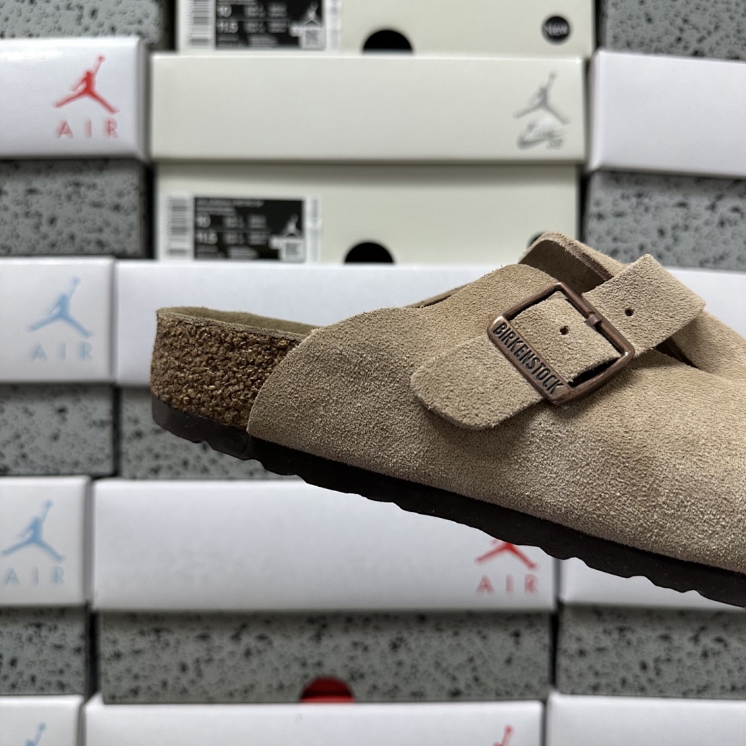 Birkenstock Birken Boston Soft Footbed Sand Suede (Thick Leather) - Image 5