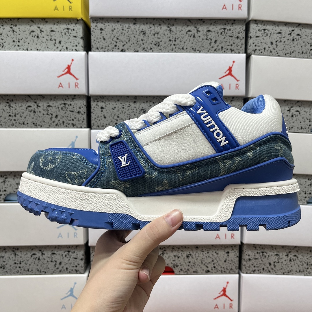 Louis Vuitton Trainer Maxi (Blue White) - Image 7