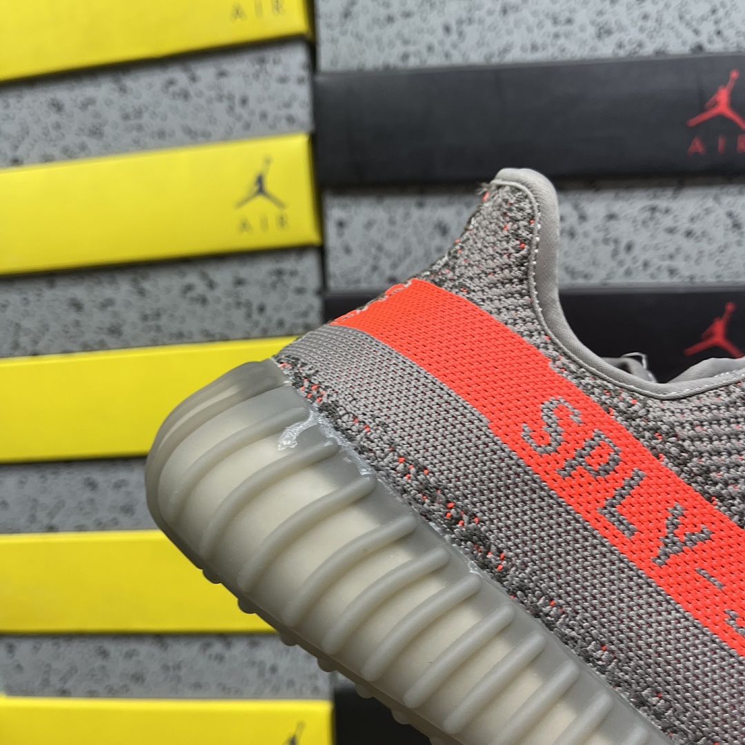 Adidas Yeezy Boost 350 V2 Grey Orange Starry - Image 2