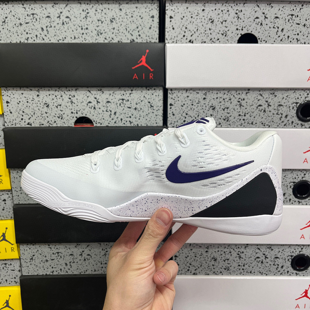 Nike Kobe 9 Elite Low EM Protro White Court Purple ZK9 - Image 3