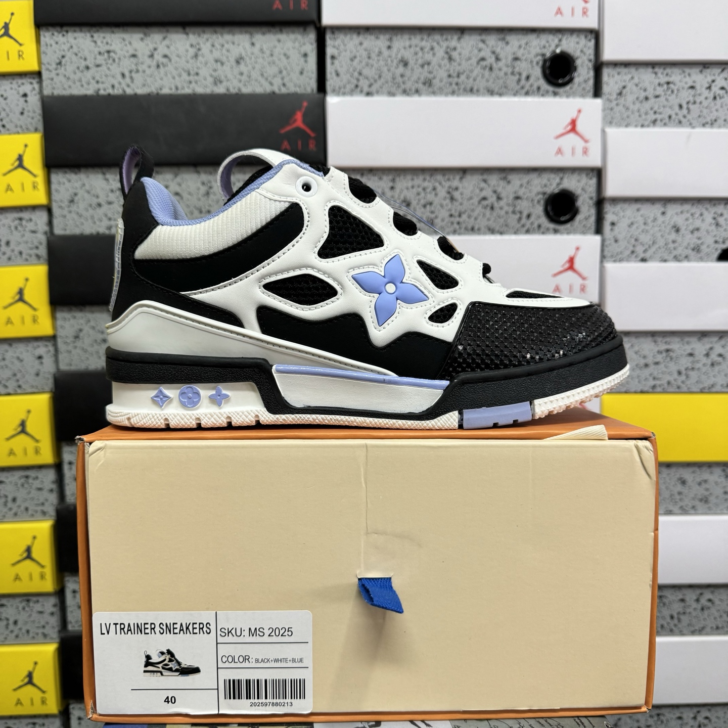 Louis Vuitton Skate Sneaker SK8 (Black Grey Blue) - Image 10