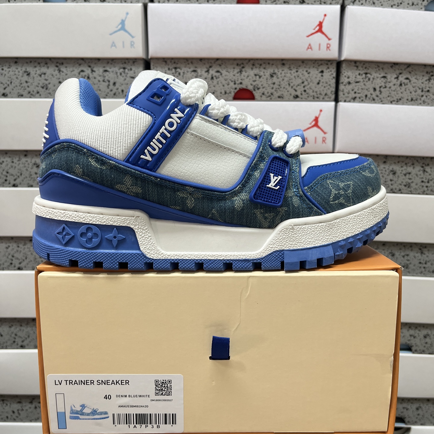 Louis Vuitton Trainer Maxi (Blue White) - Image 10