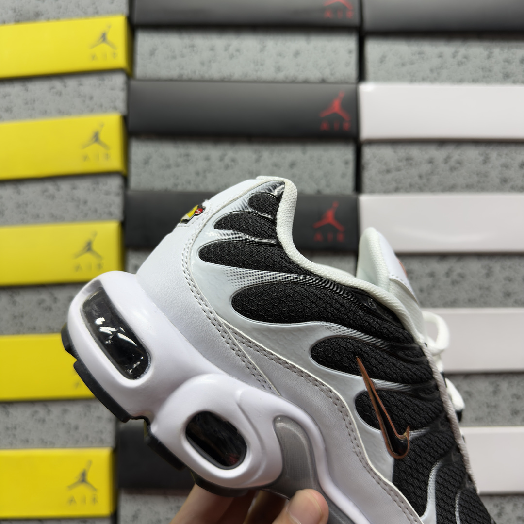 Nike Air Max Plus White Black Metallic Pewter - Image 7