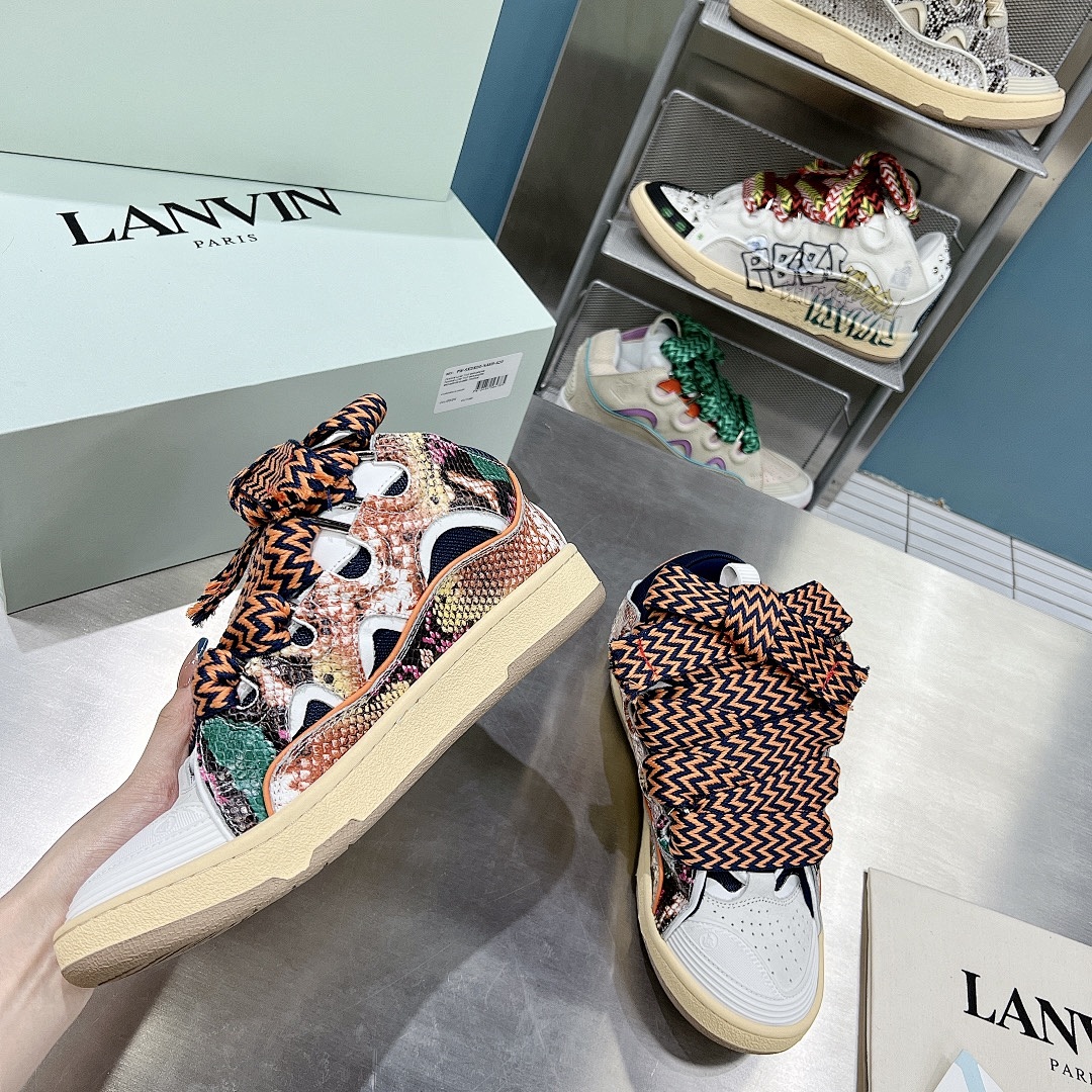 Lanvin FoShan Batch Lanvin Leather Curb Sneakers Three Generations - Image 69