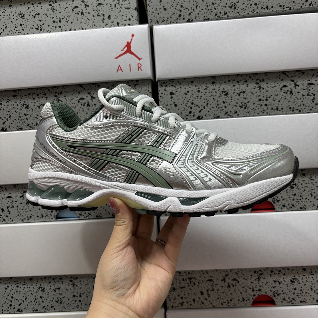 ASICS Gel-Kayano 14 White Pure Silver Slate Grey Sage - Image 9