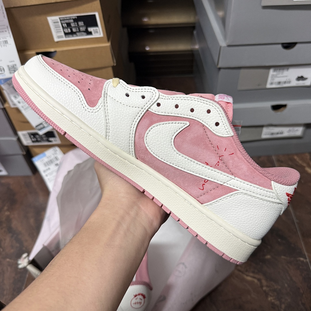 Nike Travis Scott X Air Jordan 1 Low "Shy (Pink") - Image 7